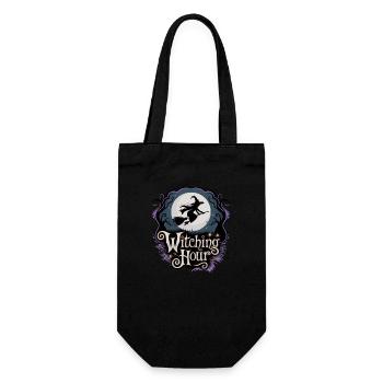 Hexe bei Vollmond – Witching Hour - Geschenkbeutel für Flaschen - Schwarz - Vorne