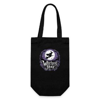 Hexe bei Vollmond – Witching Hour - Geschenkbeutel für Flaschen - Schwarz - Vorne