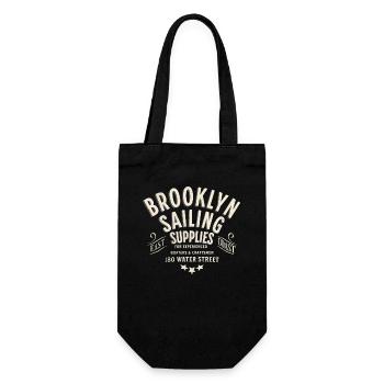 Brooklyn sailing supplies water street - Gift Bag for Bottles - black - Front