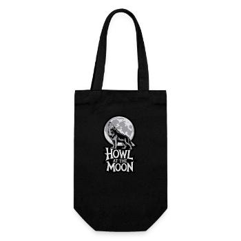 Pleine lune – Hurler à la lune - Sac à bouteille - noir - Devant