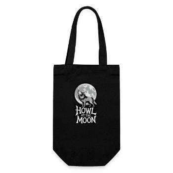 Pleine lune – Hurler à la lune - Sac à bouteille - noir - Devant
