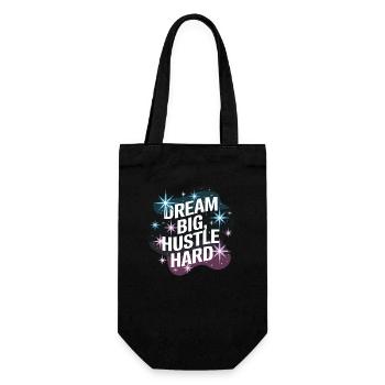 Dream Big, Hustle Hard – Night Sky - Gift Bag for Bottles - black - Front
