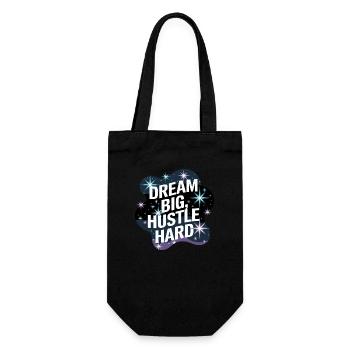 Dream Big, Hustle Hard – Night Sky - Gift Bag for Bottles - black - Front