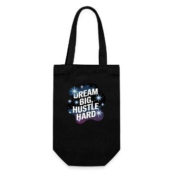 Dream Big, Hustle Hard – Night Sky - Gift Bag for Bottles - black - Front