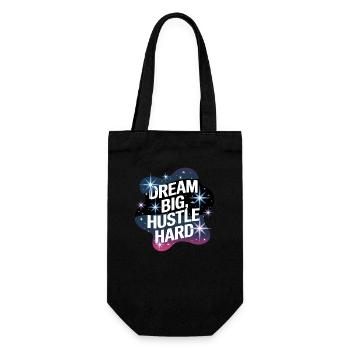 Dream Big, Hustle Hard – Night Sky - Gift Bag for Bottles - black - Front