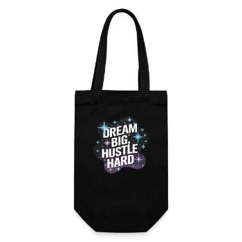 Dream Big, Hustle Hard – Night Sky - Gift Bag for Bottles - black - Front