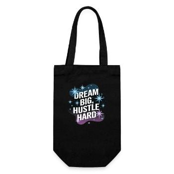 Dream Big, Hustle Hard – Night Sky - Gift Bag for Bottles - black - Front
