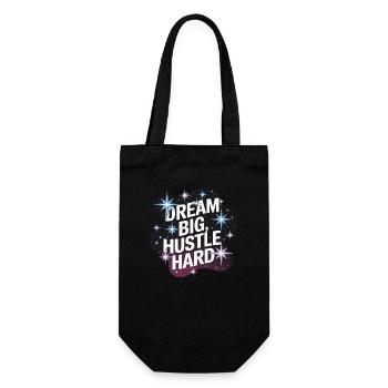Dream Big, Hustle Hard – Night Sky - Gift Bag for Bottles - black - Front