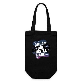 Dream Big, Hustle Hard – Night Sky - Gift Bag for Bottles - black - Front