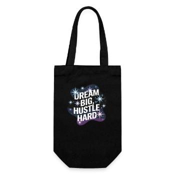 Dream Big, Hustle Hard – Night Sky - Gift Bag for Bottles - black - Front