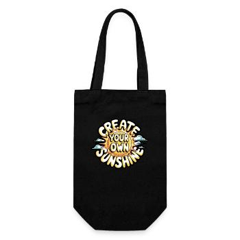 Create Your Own Sunshine – Strahlende Sonne - Gift Bag for Bottles - black - Front