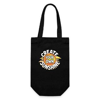 Create Your Own Sunshine – Strahlende Sonne - Gift Bag for Bottles - black - Front