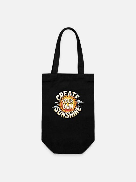 Create Your Own Sunshine – Strahlende Sonne - Geschenkbeutel für Flaschen - Schwarz