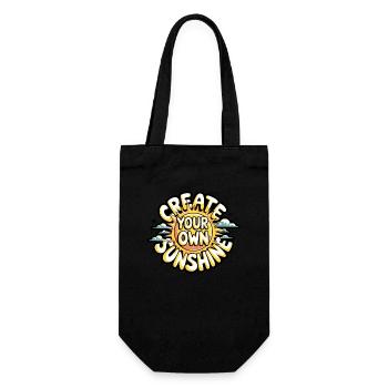 Create Your Own Sunshine – Strahlende Sonne - Gift Bag for Bottles - black - Front