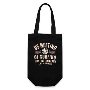 US meeting of surfing Huntington beach 2 - Sac à bouteille - noir - Devant