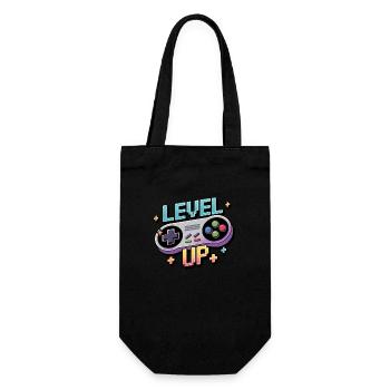 Level Up – Gaming Controller - Gift Bag for Bottles - black - Front