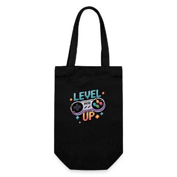 Level Up – Gaming Controller - Gift Bag for Bottles - black - Front