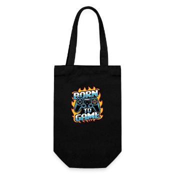 Born to Game – Gaming Controller - Gift Bag for Bottles - black - Front