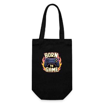 Born to Game – Gaming Controller - Gift Bag for Bottles - black - Front