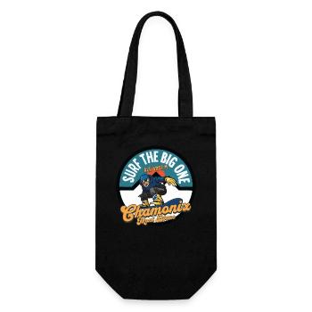 Surf the big one Chamonix Mont Blanc - Gift Bag for Bottles - black - Front