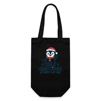 Salutations sympas au moment de Noël – Penguin - Sac à bouteille - noir - Devant