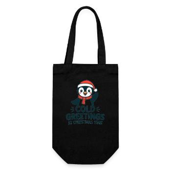 Salutations sympas au moment de Noël – Penguin - Sac à bouteille - noir - Devant