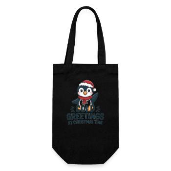 Salutations sympas au moment de Noël – Penguin - Sac à bouteille - noir - Devant