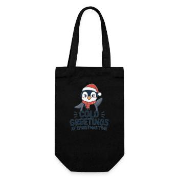 Salutations sympas au moment de Noël – Penguin - Sac à bouteille - noir - Devant