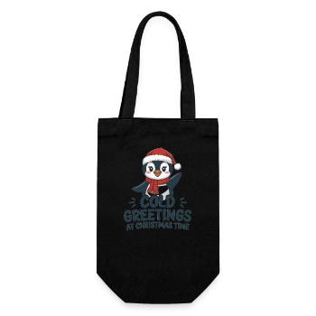 Salutations sympas au moment de Noël – Penguin - Sac à bouteille - noir - Devant