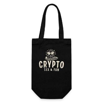 Krypto-Sex und Spaß - Geschenkbeutel für Flaschen - Schwarz - Vorne