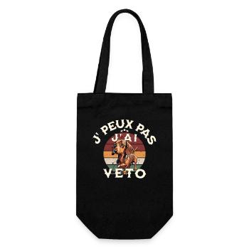 I can't I have a vet - Gift Bag for Bottles - black - Front