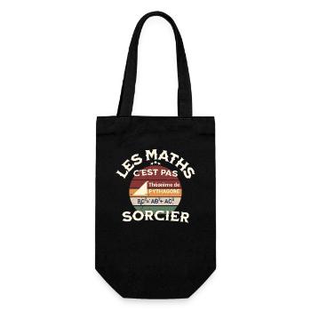 Les maths c est pas sorcier Copy - Sac à bouteille - noir - Devant