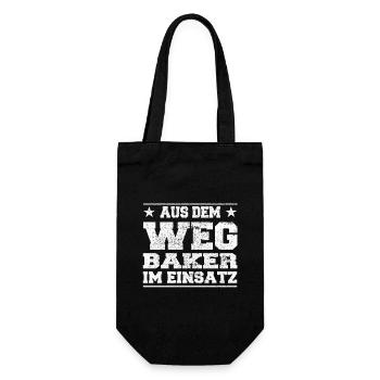 Aus dem Weg Baker im Einsatz Design - Geschenkbeutel für Flaschen - Schwarz - Vorne