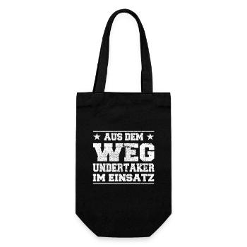 Aus dem Weg Untertaker im Einsatz Design - Geschenkbeutel für Flaschen - Schwarz - Vorne