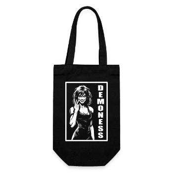 Demoness, a Really Bad Woman - Demon Design - Gift Bag for Bottles - black - Front