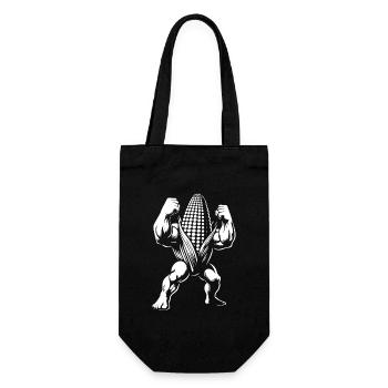 Strong corn on the cob – For weight training and corn fans - Gift Bag for Bottles - black - Front