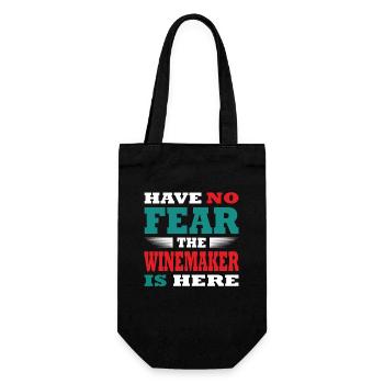 Have no Fear the Winzer is here Outfit - Geschenkbeutel für Flaschen - Schwarz - Vorne