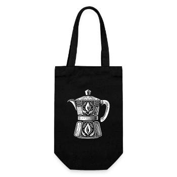 Coffee pot - Gift Bag for Bottles - black - Front
