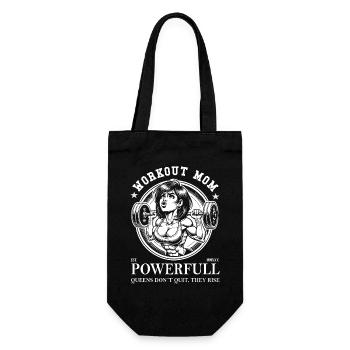 Workout Mom – Design for the Fitness Mom - Gift Bag for Bottles - black - Front