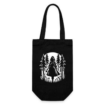 Cool Little Red Riding Hood Design – Bold & Timeless - Gift Bag for Bottles - black - Front