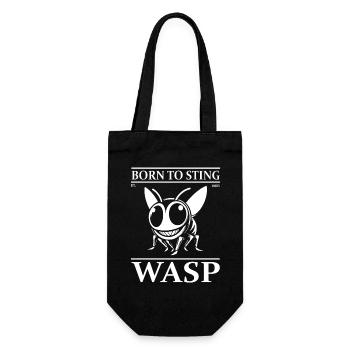 Oblique Wasp Design – Cheeky and eye-catching - Gift Bag for Bottles - black - Front