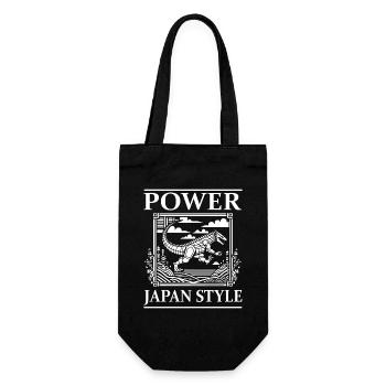 Comic Kaiju Power Design - Japan Style - Geschenkbeutel für Flaschen - Schwarz - Vorne