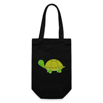 Schildkröte - Geschenkbeutel für Flaschen - Schwarz - Vorne