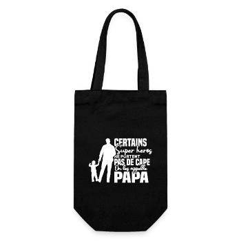 Certains super héros on les appelle papa - Sac à bouteille - noir - Devant