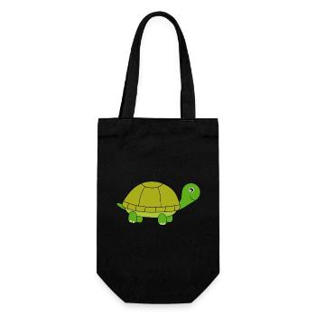 Schildkröte Schildkröten - Geschenkbeutel für Flaschen - Schwarz - Vorne