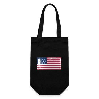 États-Unis Drapeau de l’Amérique Drapeau Signe d’étain Look - Sac à bouteille - noir - Devant