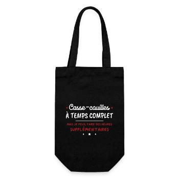 Humorous Full-time ballbreakers - Gift Bag for Bottles - black - Front