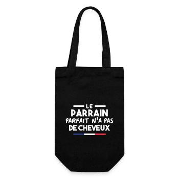Le parrain parfait n'a pas de cheveux - Sac à bouteille - noir - Devant