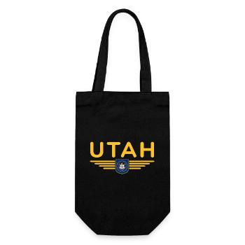 Utah Fan T-Shirt – Nature & Freedom - Gift Bag for Bottles - black - Front