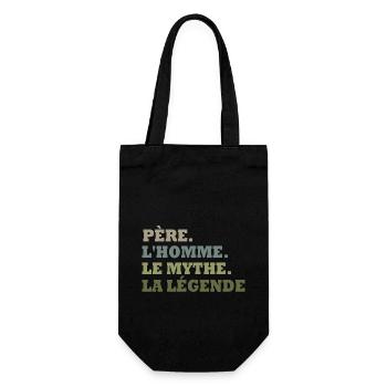 Cadeau pour Père l'homme, le mythe, la légende. - Sac à bouteille - noir - Devant